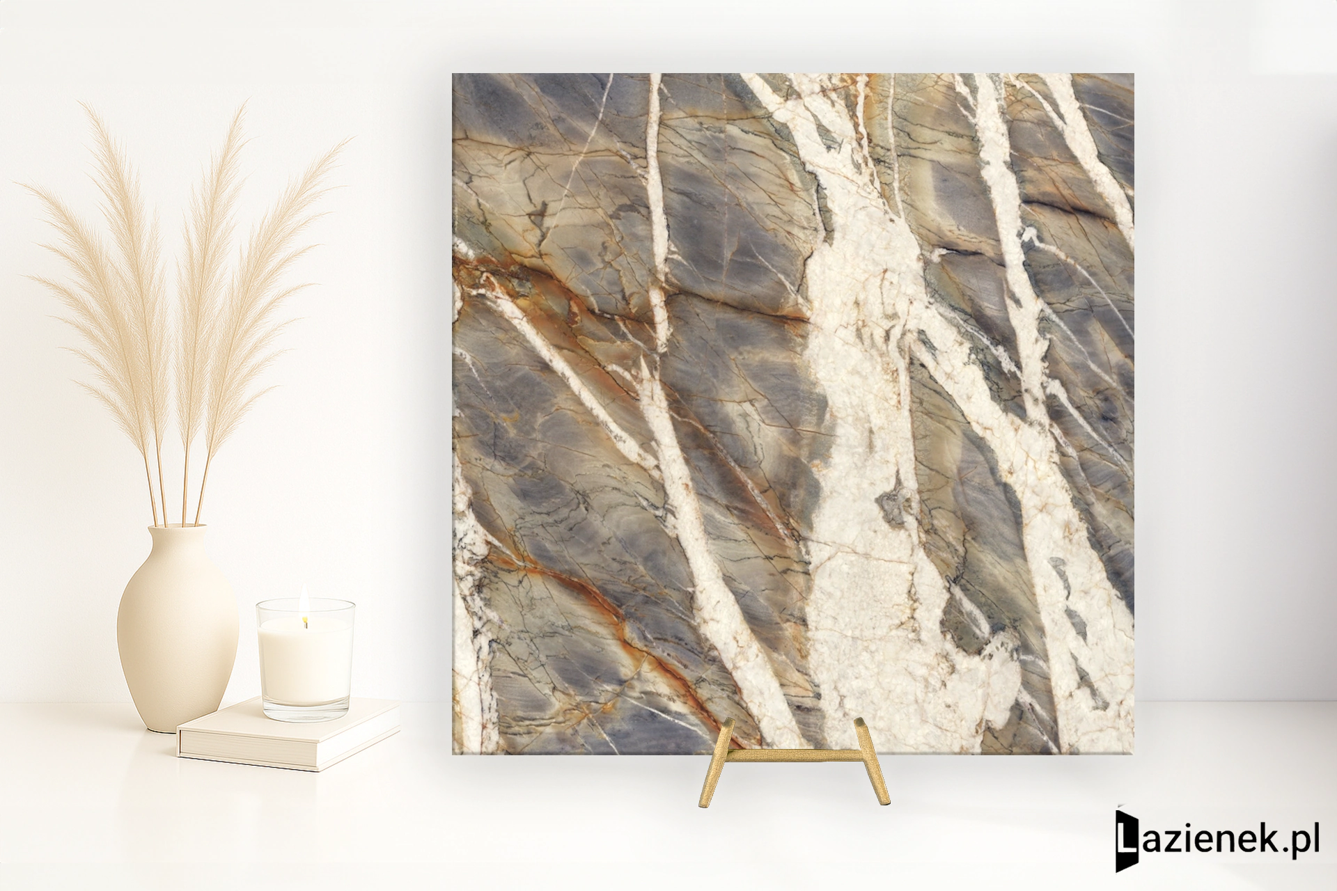 Graniti Fiandre Marmi Maximum Blue Tempest polerowana 75x75 cm gr. 6 mm - płytka rektyfikowana / MML292677